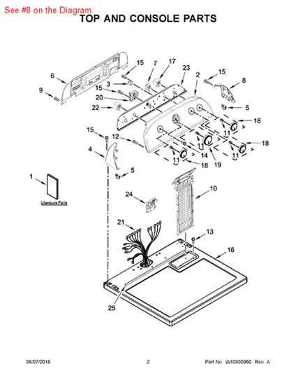 Picture of Whirlpool PANL - Part# W10520780