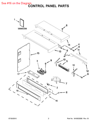 Picture of Whirlpool PANL-CNTRL - Part# W10524518