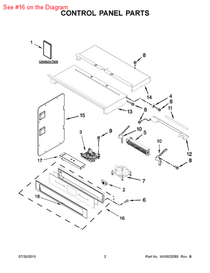 Picture of Whirlpool PANL-CNTRL - Part# W10524518