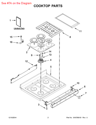 Picture of Whirlpool KNOB - Part# W10524669