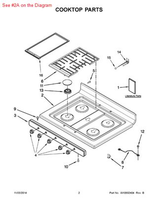 Picture of Whirlpool COOKTOP - Part# W10527866