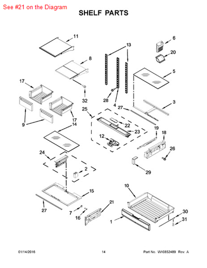 Picture of Whirlpool PLATE - Part# W10530311