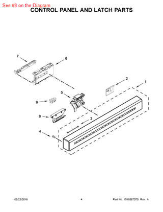 Picture of Whirlpool HANDLE - Part# W10537379