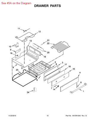 Picture of Whirlpool SLIDE-DRWR - Part# W10541945