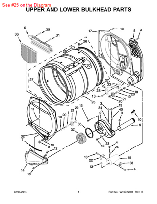 Picture of Whirlpool DRUM - Part# W10545923