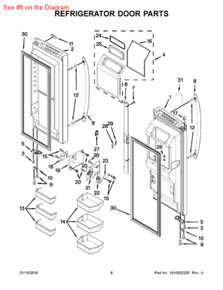 Picture of Whirlpool HANDLE - Part# W10548948