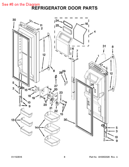 Picture of Whirlpool HANDLE - Part# W10548948