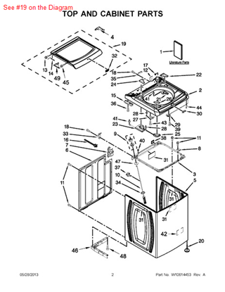 Picture of Whirlpool LID - Part# W10550320