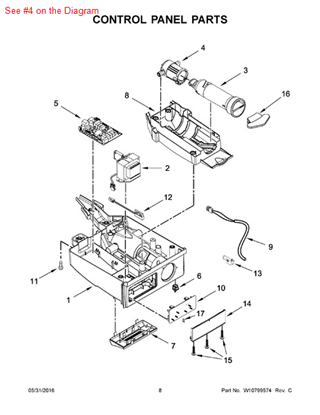 Picture of Whirlpool HOUSING - Part# W10555394
