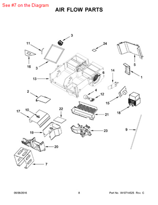 Picture of Whirlpool HOUSING - Part# W10556824