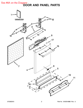 Picture of Whirlpool PANEL - Part# W10562145