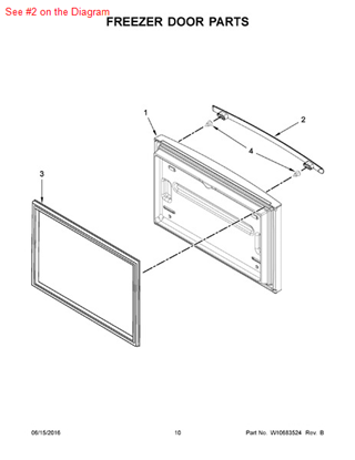 Picture of Whirlpool HANDLE ASS - Part# W10564657