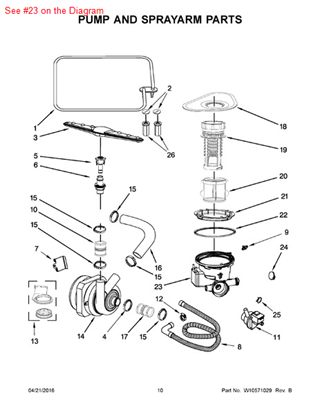 Picture of Whirlpool SUMP - Part# W10567619
