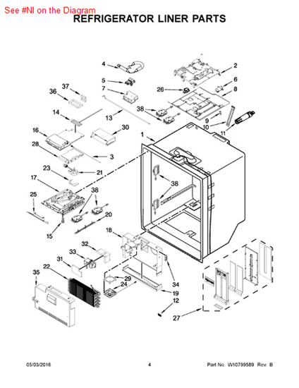 Picture of Whirlpool HARNS-WIRE - Part# W10570599