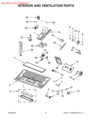 Picture of Whirlpool BASE - Part# W10571126