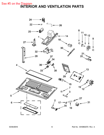 Picture of Whirlpool BASE - Part# W10571126