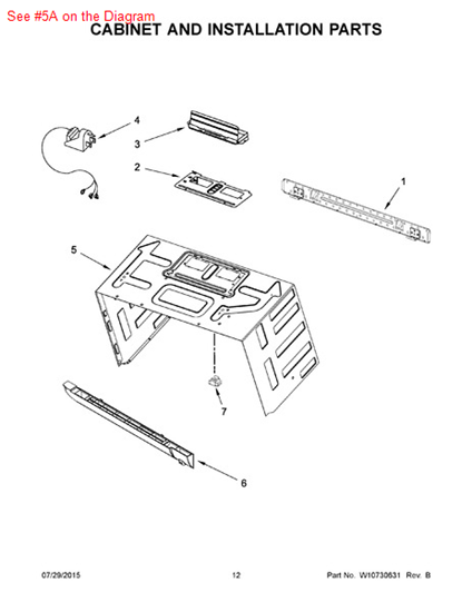 Picture of Whirlpool WRAPER-CAB - Part# W10571405
