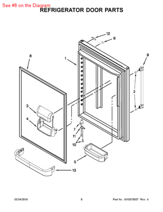 Picture of Whirlpool GASKET-FIP - Part# W10571964