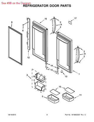 Picture of Whirlpool HANDLE - Part# W10586526