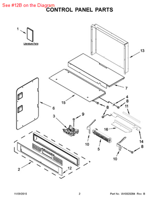 Picture of Whirlpool PANL-CNTRL - Part# W10588740