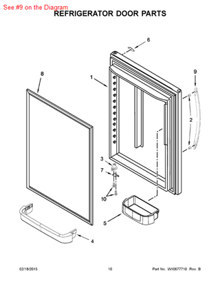 Picture of Whirlpool HANDLE - Part# W10589564