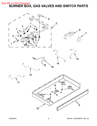 Picture of Whirlpool MANIFOLD - Part# W10594396