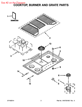 Picture of Whirlpool COOKTOP - Part# W10597085