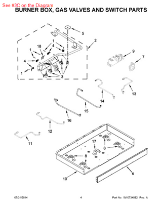 Picture of Whirlpool VALVE-GAS - Part# W10597156