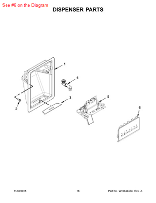 Picture of Whirlpool CNTRL-ELEC+CORECHARGE6 - Part# W10606407