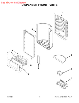 Picture of Whirlpool TRAY-DRIP - Part# W10606639