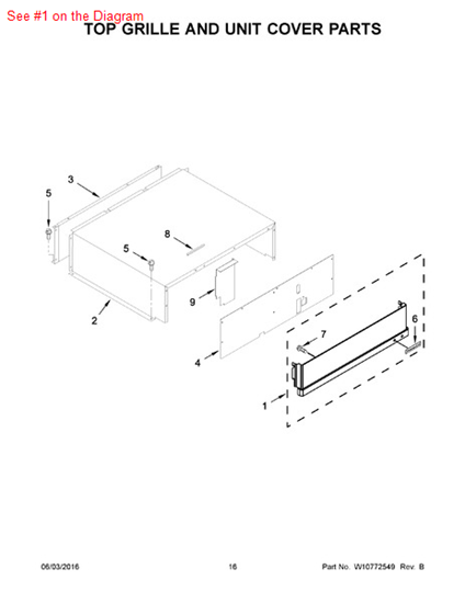 Picture of Whirlpool GRILL-UPPR - Part# W10645402