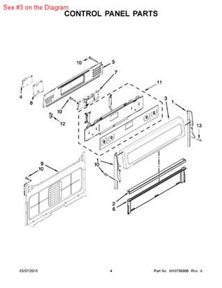 Picture of Whirlpool PANL-CNTRL - Part# W10645848