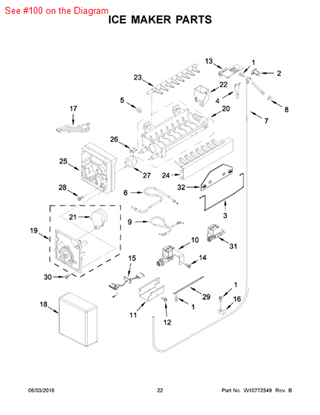 Picture of Whirlpool ICEMAKER - Part# W10645967