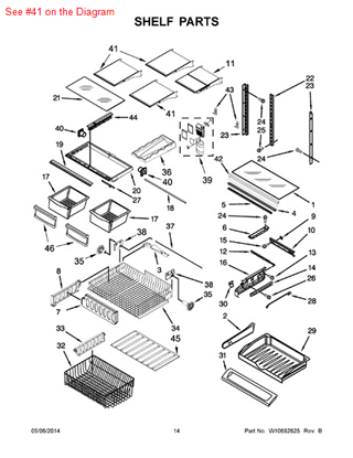 Picture of Whirlpool SHELF-GLAS - Part# W10653938