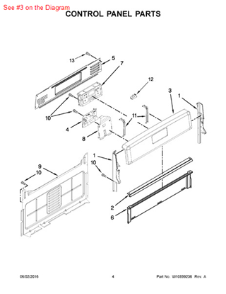 Picture of Whirlpool PANL-CNTRL - Part# W10655861