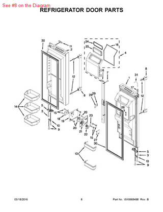 Picture of Whirlpool HANDLE - Part# W10663448