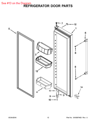 Picture of Whirlpool BIN-CNTLVR - Part# W10672337