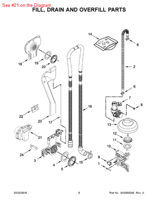 Picture of Whirlpool VENT - Part# W10673168