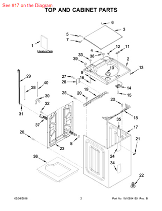 Picture of Whirlpool CABINET - Part# W10677286