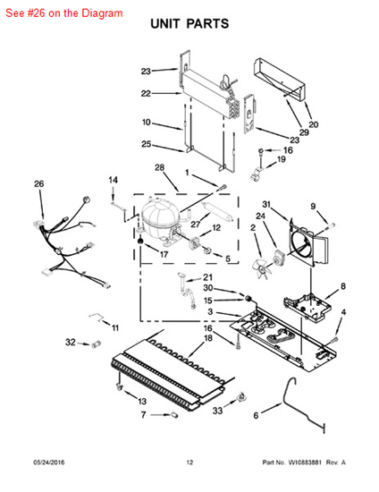 Picture of Whirlpool HARNS-WIRE - Part# W10679214