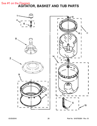 Picture of Whirlpool DISPENSER - Part# W10680192