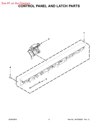 Picture of Whirlpool PANEL-CNTL - Part# W10686312