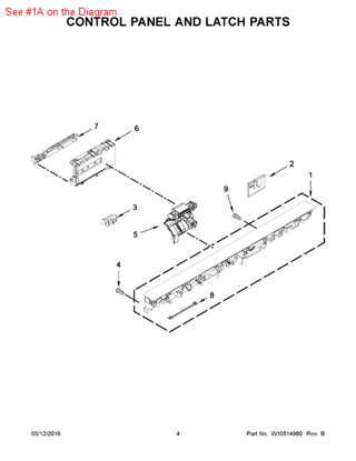 Picture of Whirlpool PANEL-CNTL - Part# W10686318