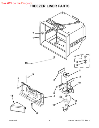 Picture of Whirlpool TUBE-WATER - Part# W10701614