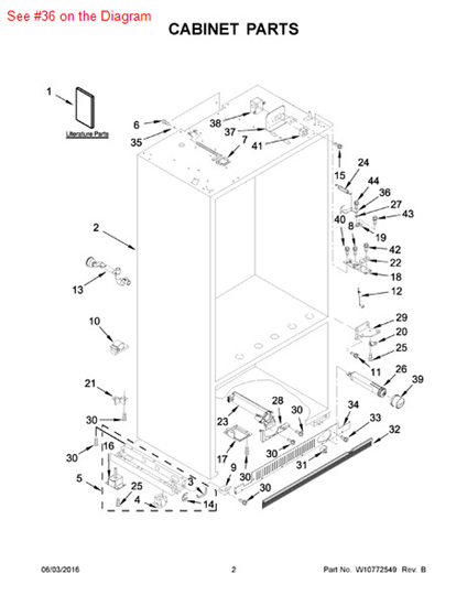 Picture of Whirlpool EXTENSION - Part# W10709785