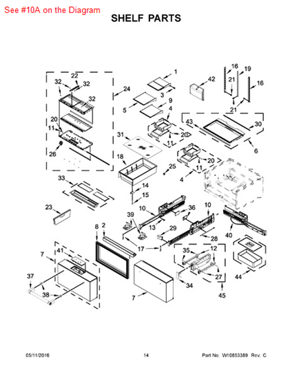 Picture of Whirlpool ADAPTER - Part# W10718059