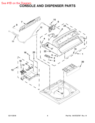 Picture of Whirlpool CONSOLE - Part# W10744648