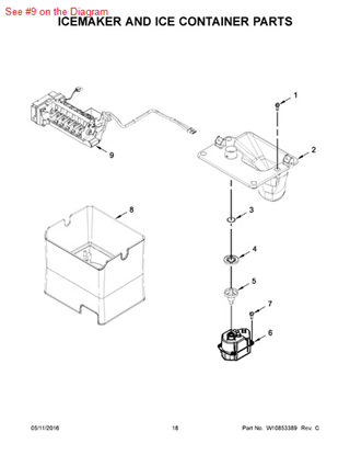 Picture of Whirlpool ICEMAKER - Part# W10746960