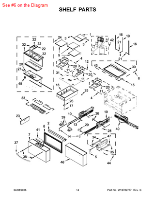 Picture of Whirlpool FRAME - Part# W10788103