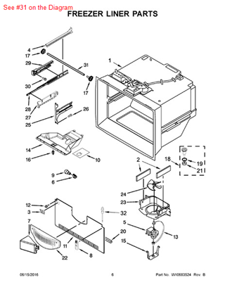 Picture of Whirlpool SHAFT - Part# W10802332